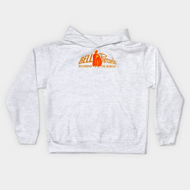 Bell Records Kids Hoodie by MindsparkCreative